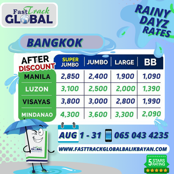 Fast Track Global Balikbayan Rates